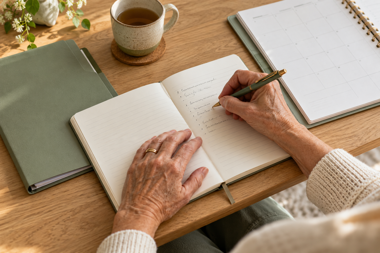 A person listening to a loved one and offering support after a cancer diagnosis.